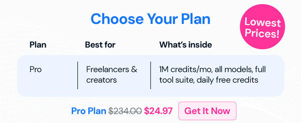 1minAI Pro Plan Lifetime Subscription