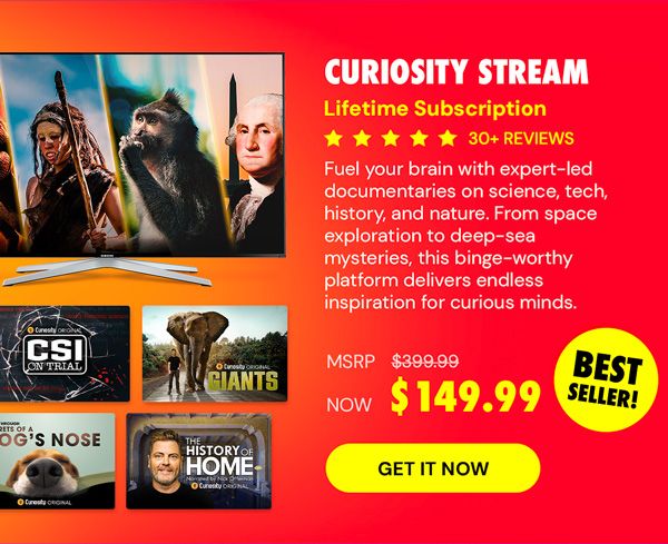 Curiosity Stream Standard Plan: Lifetime Subscription