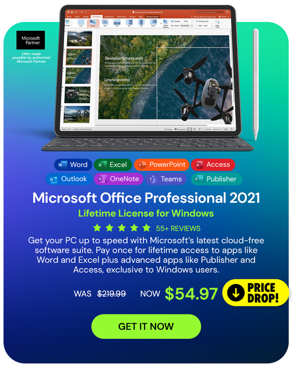 Microsoft Office Professional 2021 for Windows: Lifetime License (Non Binding)