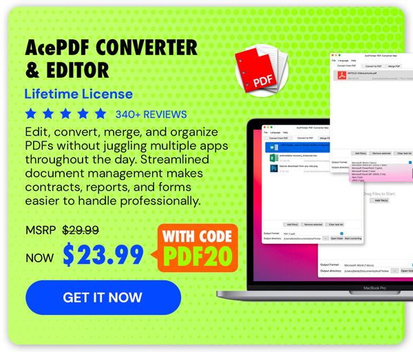 AcePDF Converter & Editor: Lifetime License