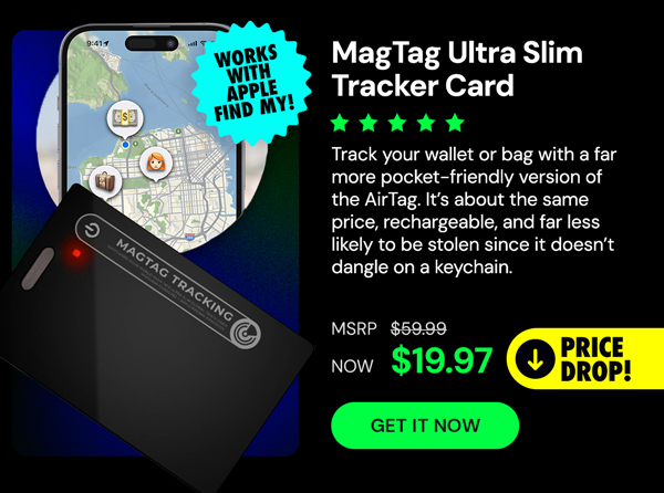 MagTag Ultra Slim Tracker Card - Works with Apple Find My App