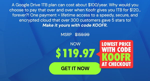 Koofr Cloud Storage: Lifetime Subscription (1TB)