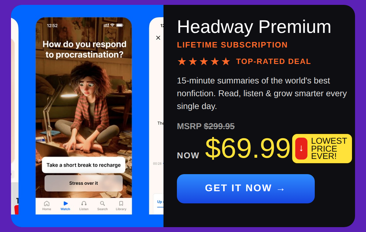 Headway Premium: Lifetime Subscription