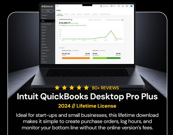 Intuit QuickBooks Desktop Pro Plus 2024 (1 User): Lifetime License