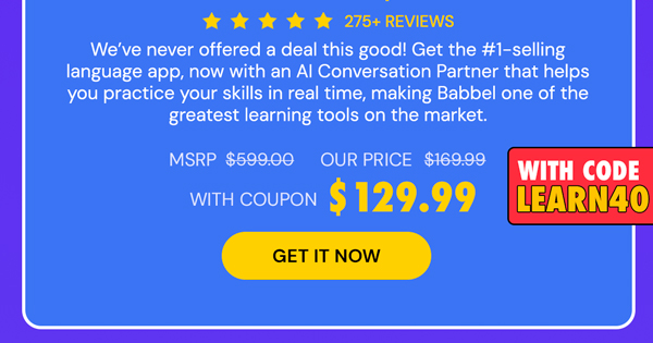 Babbel Language Learning: Lifetime Subscription (All Languages)