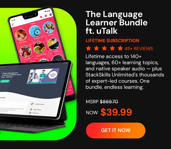 The Language Learner Lifetime Subscription Bundle ft. uTalk