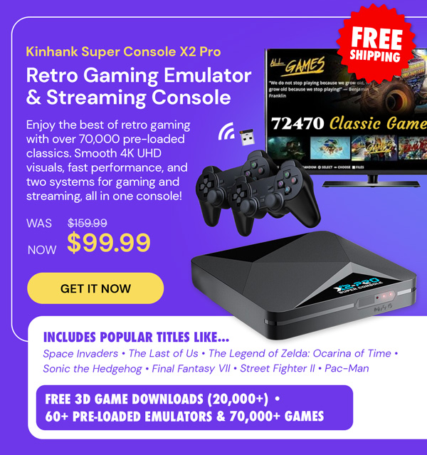 Kinhank Super Console X2 Pro Retro Gaming Emulator & Streaming Console