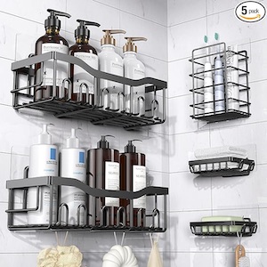 Adhesive Shower Caddy (5-Pack)