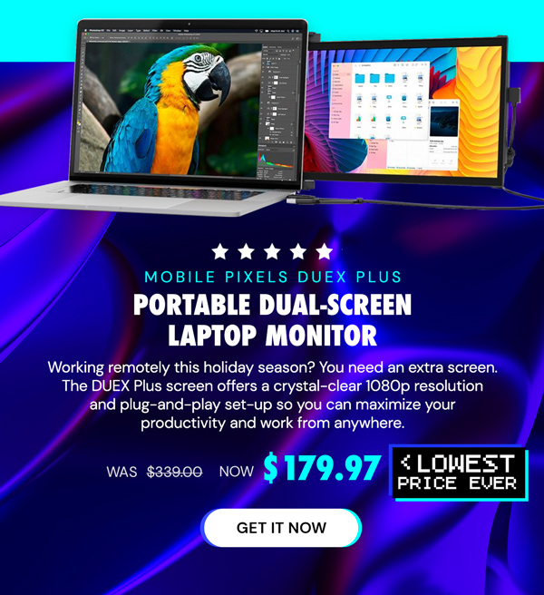 Mobile Pixels DUEX Plus: Portable Dual-Screen Laptop Monitor