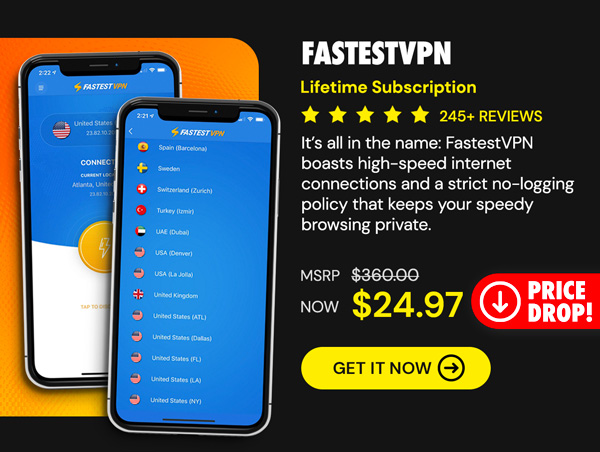FastestVPN: Lifetime Subscription (10 Devices)