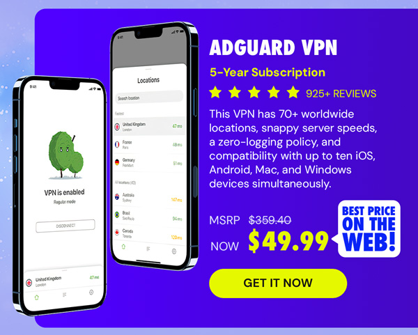AdGuard VPN: 5-Yr Subscription