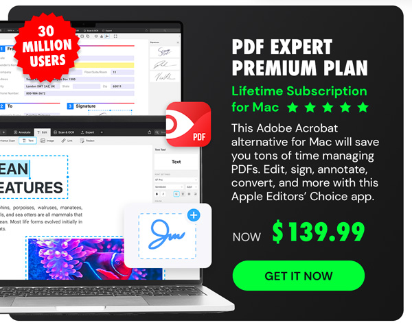 PDF Expert Premium Plan: Lifetime Ownership