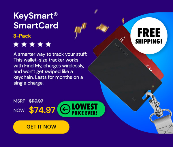 KeySmart® SmartCard - Works with Apple Find My (3-Pack)
