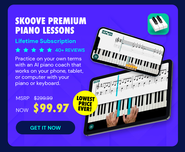 Skoove Premium Piano Lessons: Lifetime Subscription