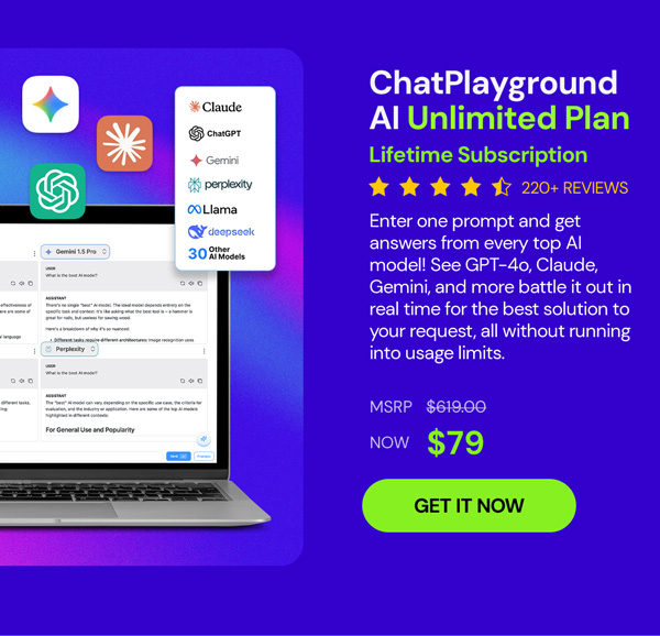 ChatPlayground AI: Lifetime Subscription (Unlimited Plan)