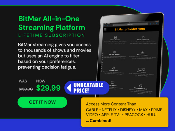 BitMar All-in-One Streaming Platform: Lifetime Subscription