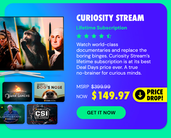 Curiosity Stream Standard Plan: Lifetime Subscription