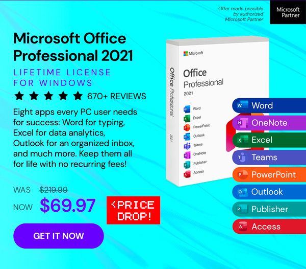 Microsoft Office Professional 2021 for Windows: Lifetime License