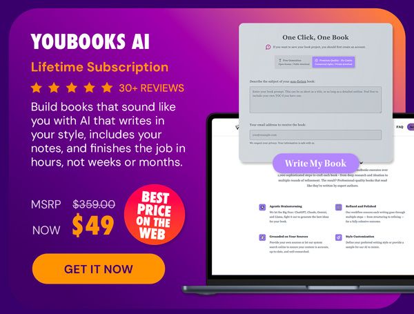 Youbooks AI Non-Fiction Book Generator: (Fan Plan) Lifetime Subscriptions