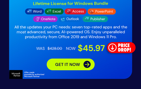 The All-In-One Microsoft Office Pro Plus 2021 for Windows: Lifetime License + Windows 11 Pro Bundle