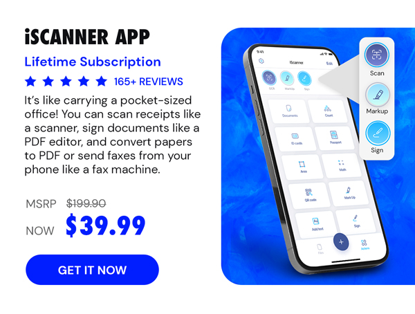 iScanner App: Lifetime Subscription