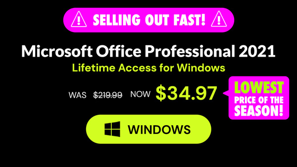 Microsoft Office Professional 2021 for Windows: Lifetime License (Non Binding)