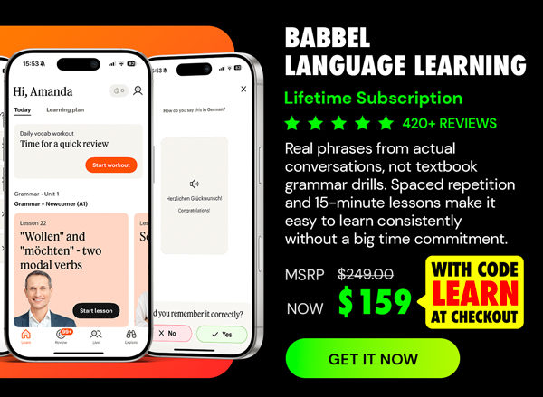 Babbel Language Learning: Lifetime Subscription (All Languages)