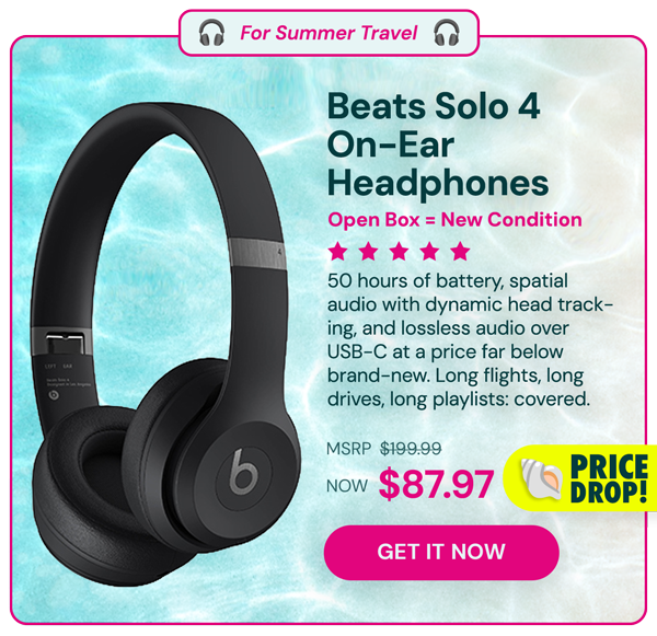 Beats Solo 4 On-Ear Headphones - Slate Blue (Open Box)