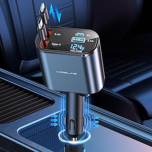 4-in-1 Retractable Car Charger