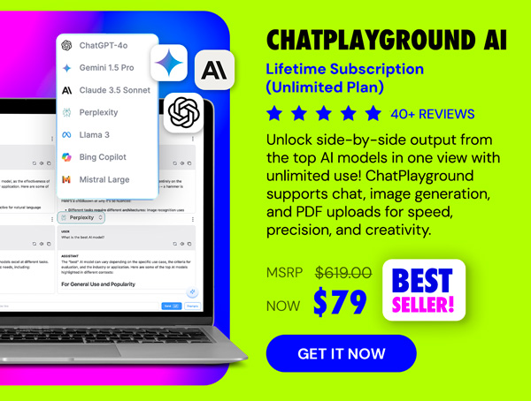 ChatPlayground AI: Lifetime Subscription (Unlimited Plan)
