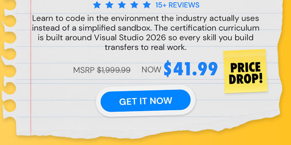 Microsoft Visual Studio Professional 2026 + The Premium Learn to Code Certification Bundle