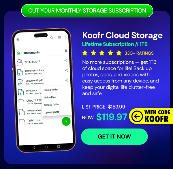 Koofr Cloud Storage: Lifetime Subscription (1TB)