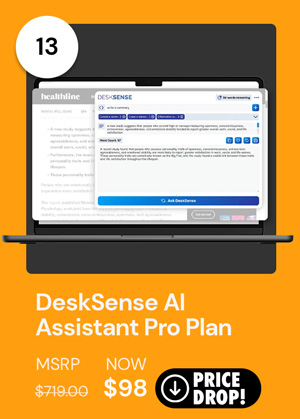 DeskSense AI Assistant - Pro Plan: Lifetime Subscription NOW $109 (was $139)