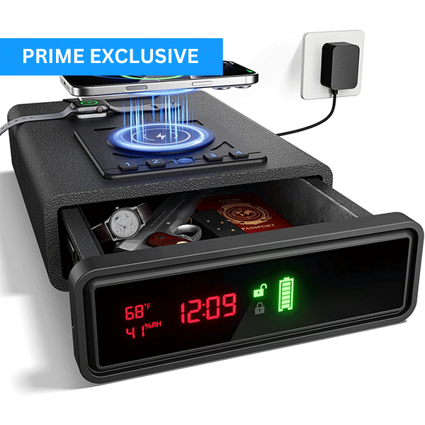 Biometric Smart Safe w/ Wireless Charging