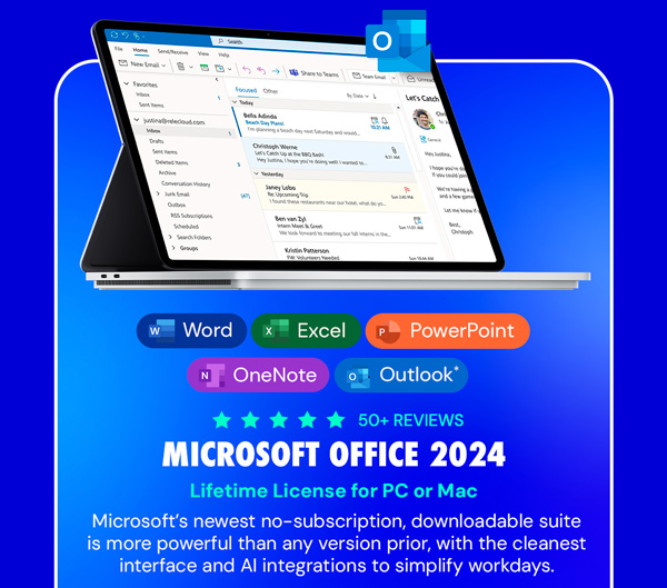 Microsoft Office 2024 Home & Business or Home for Mac or PC Lifetime License