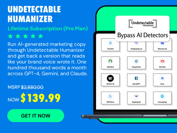Undetectable Humanizer: Lifetime Subscription (Pro Plan)