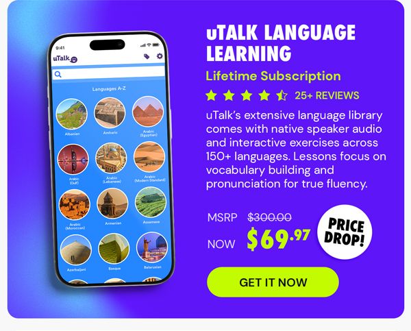 uTalk Language Learning: Lifetime Subscription (150+ Languages)