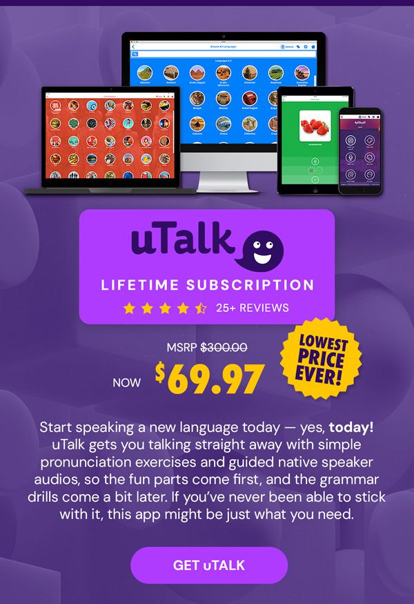 uTalk Language Learning: Lifetime Subscription (150+ Languages)