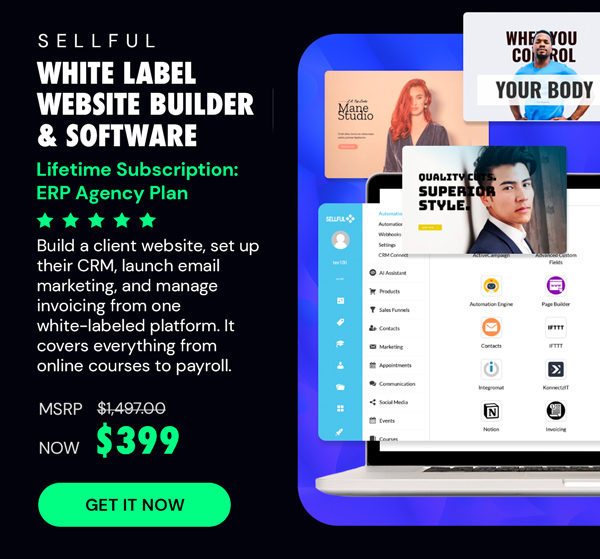 Sellful - White Label Website Builder & Software: ERP Agency Plan (Lifetime)