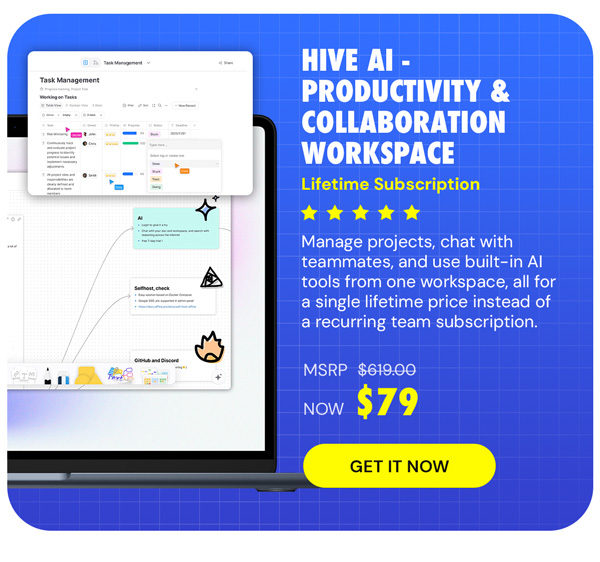 Hive AI - Productivity & Collaboration Workspace: Lifetime Subscription