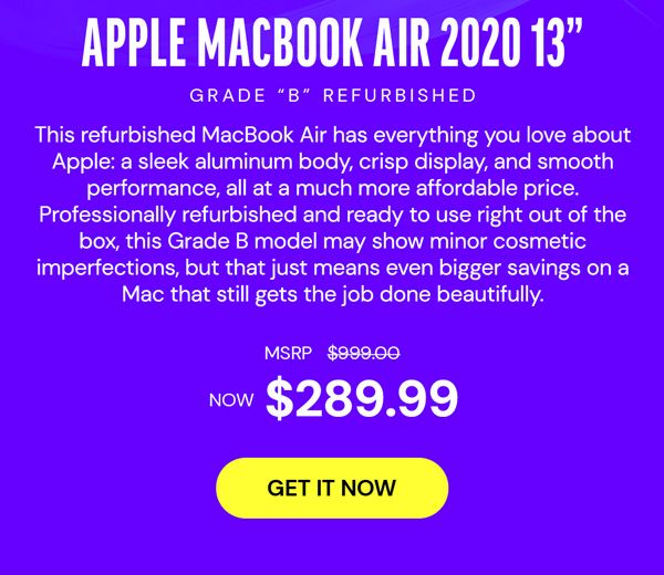 Apple Macbook Air (2020) 13