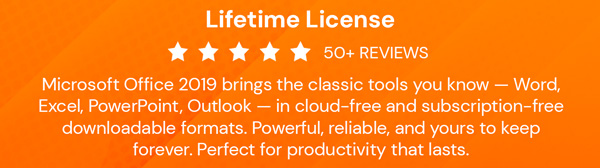 Microsoft Office 2019 for Windows or Mac | Lifetime License