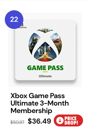 Xbox Game Pass Ultimate: 3-Month Membership - Stackable & Global - (Xbox Series X/S, Xbox One, Windows - Digital Code) - Final Sale