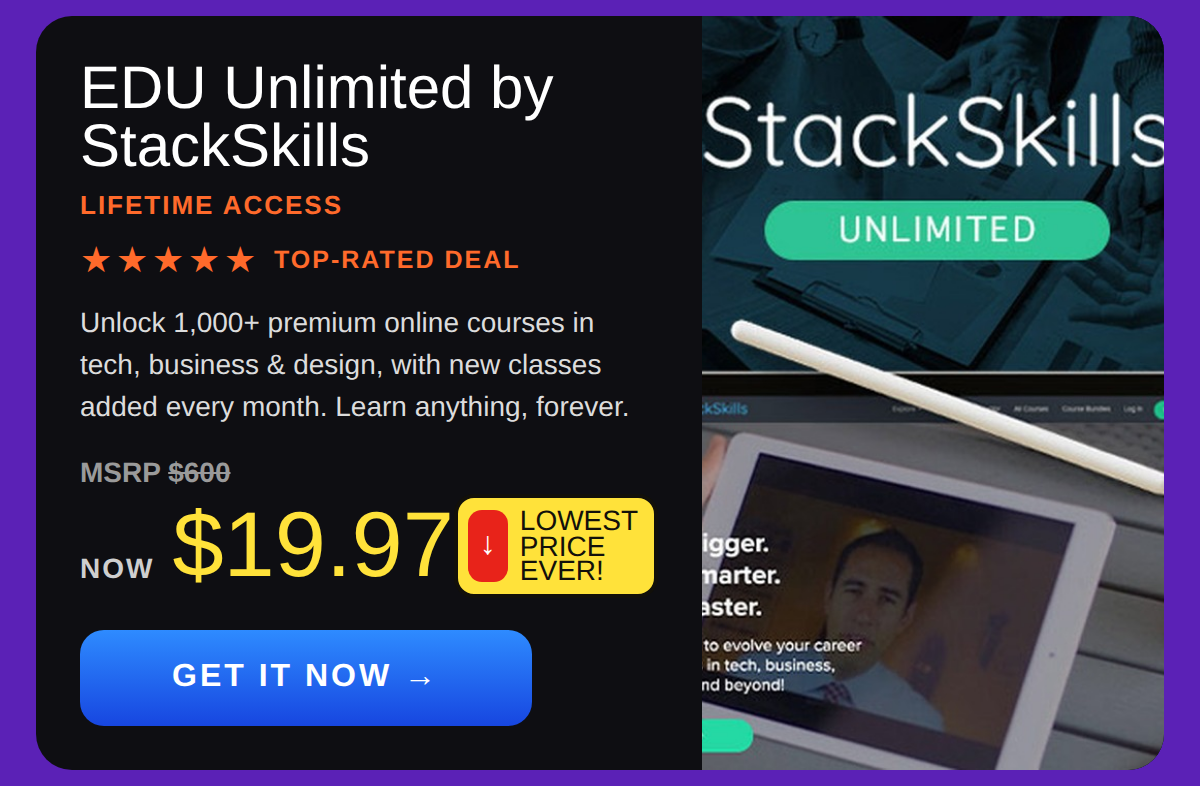 EDU Unlimited by StackSkills: Lifetime Access