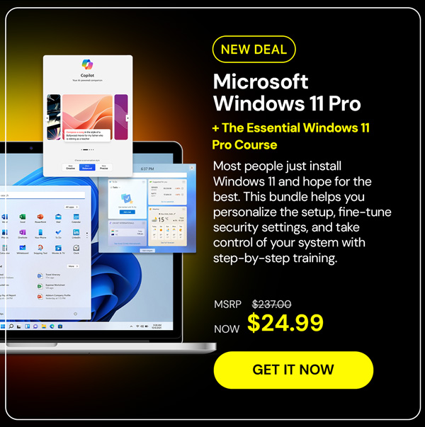 Microsoft Windows 11 Pro + The Essential Windows 11 Pro Course