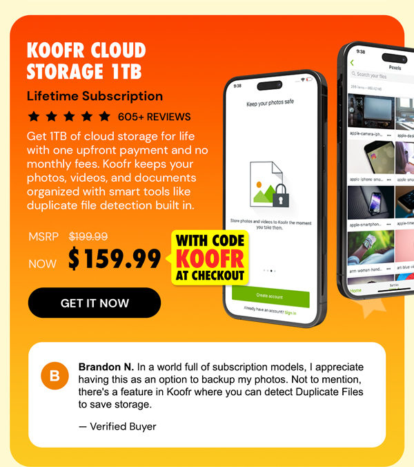 Koofr Cloud Storage: Lifetime Subscription (1TB)