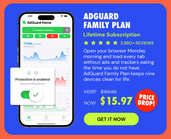 AdGuard Family Plan: Lifetime Subscription