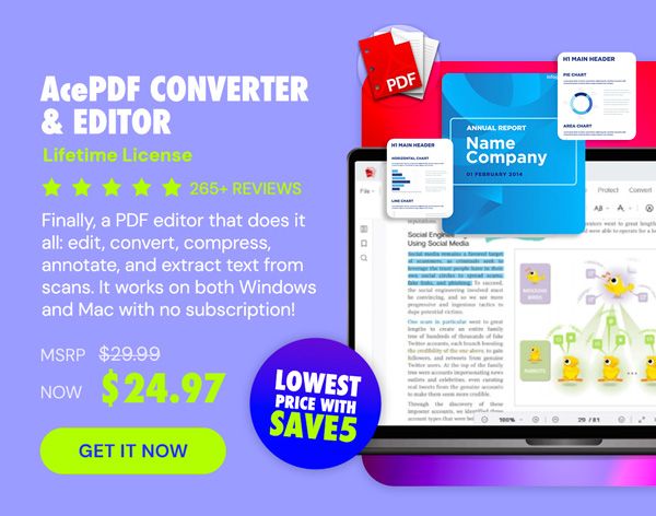 AcePDF Converter & Editor: Lifetime License