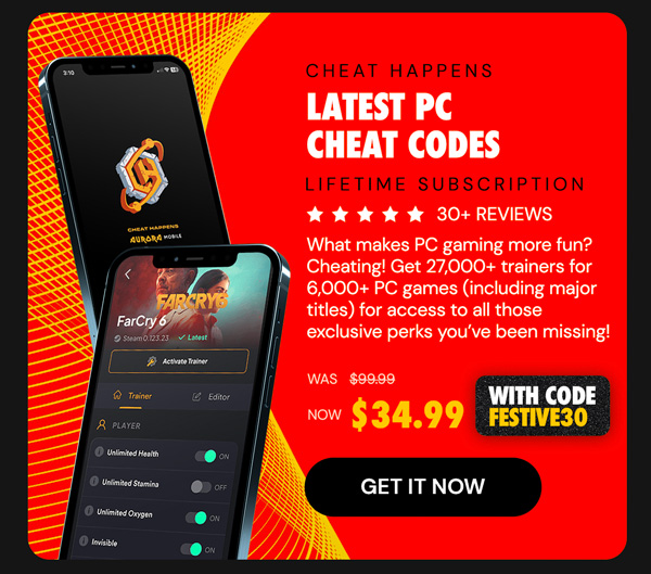 Cheat Happens Latest PC Cheat Codes: Premium Lifetime Subscription