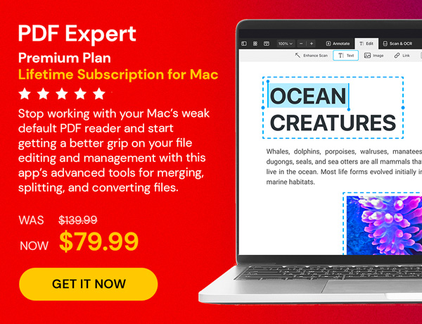 PDF Expert Premium Plan: Lifetime Subscription (Mac)